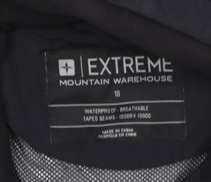 Mountain Warehouse Womens Black Size 18 Waterproof Long Parka Jacket
