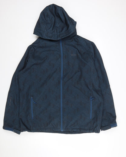 Mountain Warehouse Men's Blue 2XL Softshell Hooded Jacket