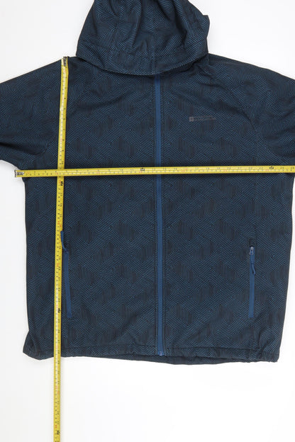 Mountain Warehouse Men's Blue 2XL Softshell Hooded Jacket