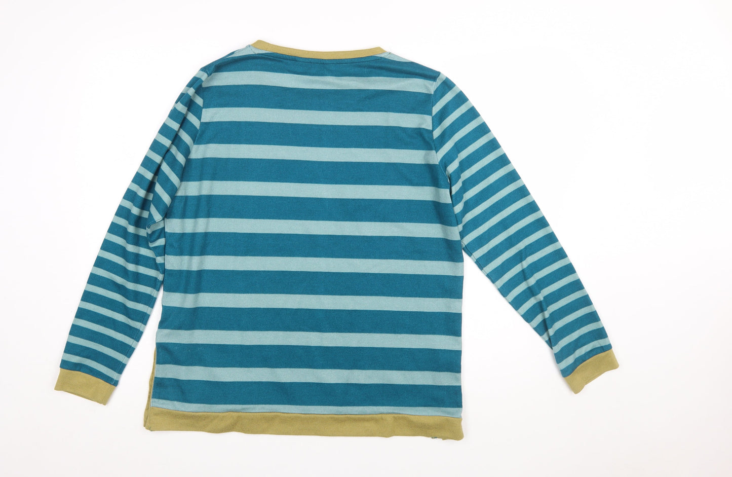The Edinburgh Woollen Mill Men's Blue Striped Pullover Jumper M