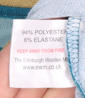 The Edinburgh Woollen Mill Men's Blue Striped Pullover Jumper M