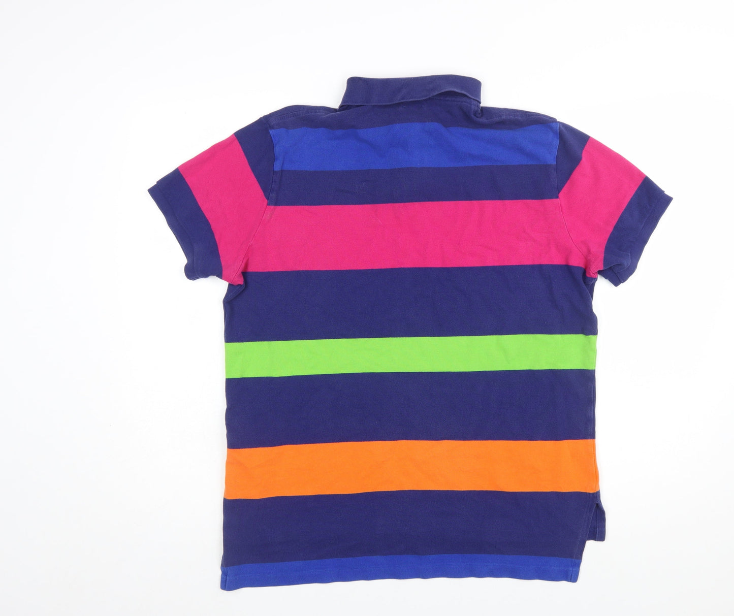 Polo Ralph Lauren Men's Multicoloured Striped L Cotton Polo Shirt