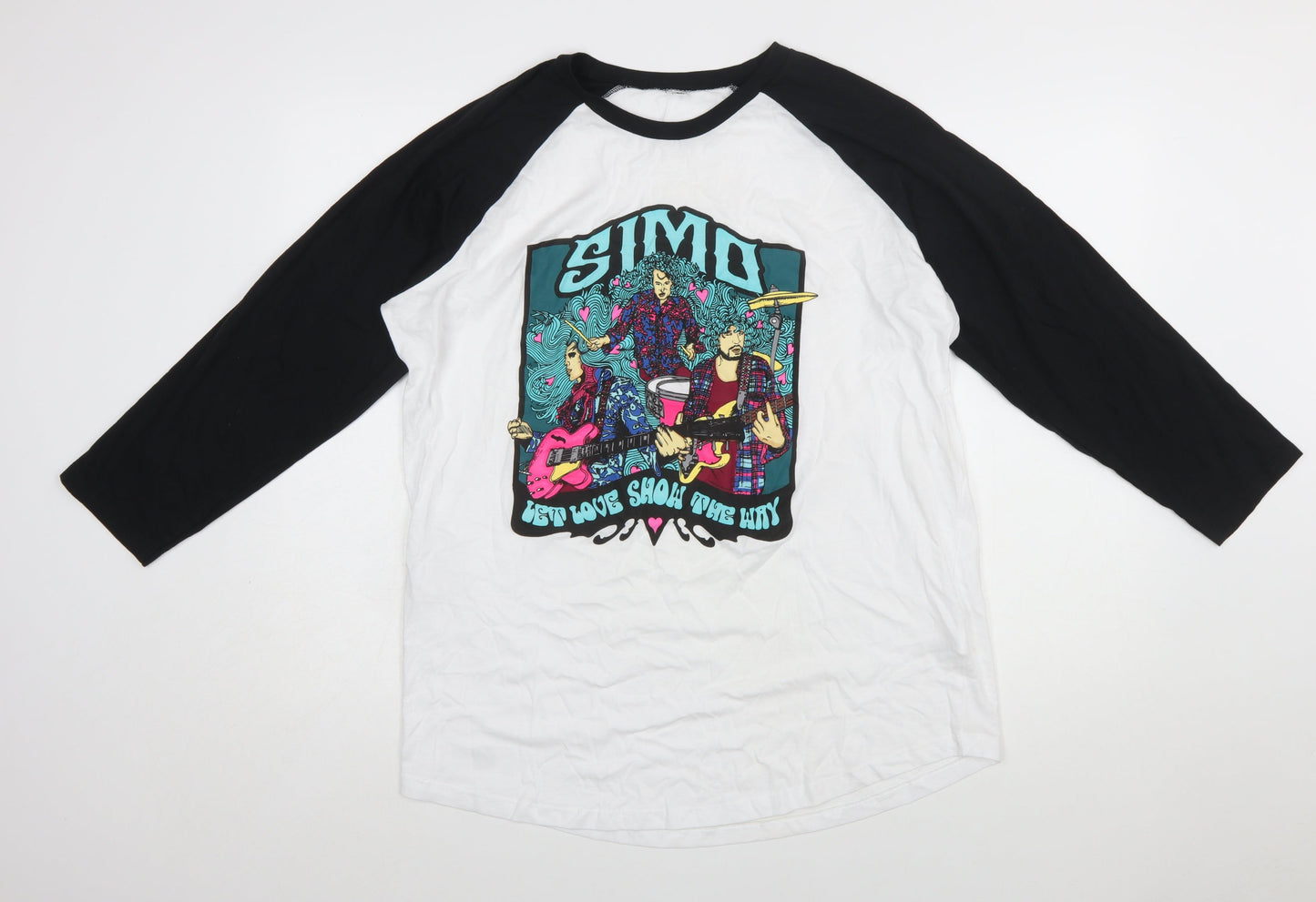 Continental Men’s Multicoloured Band Graphic Raglan T-Shirt XL