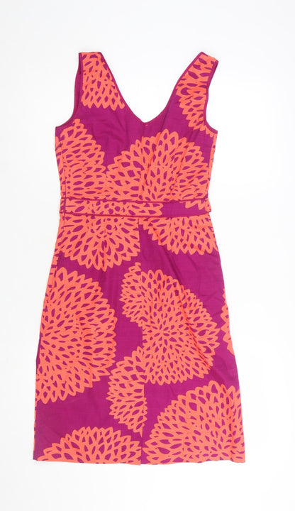 Boden Women’s Pink Floral Shift Dress Size 10 Sleeveless Cotton