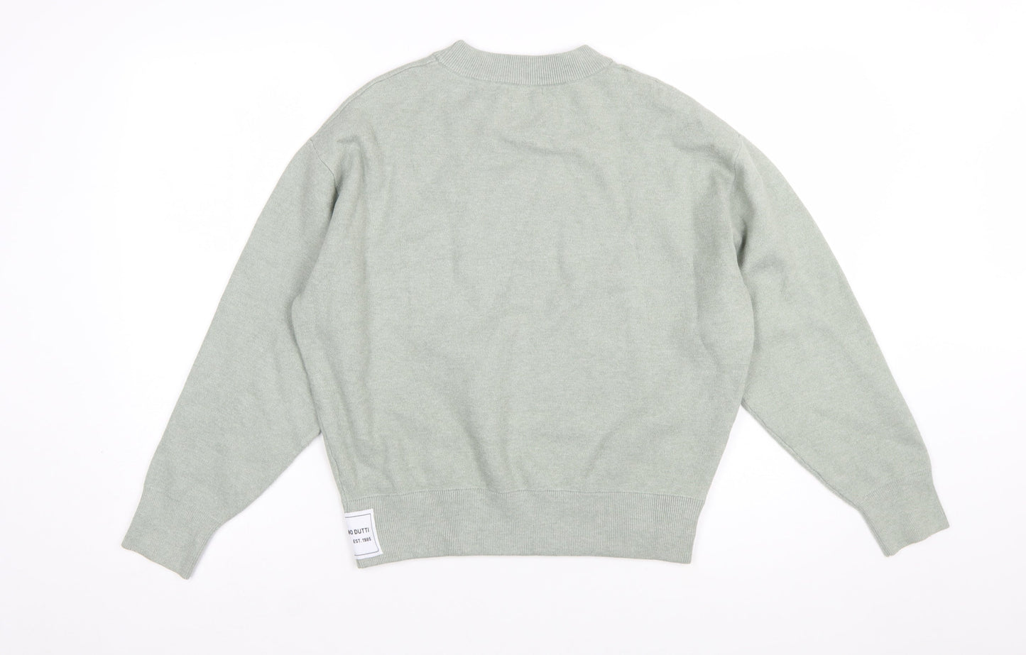 Massimo Dutti Women’s Green Wool Blend Crew Neck Pullover Jumper Size S