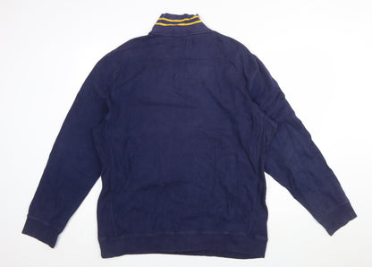Polo Ralph Lauren Men's Blue XL 1/4 Zip Sweatshirt Mock Neck