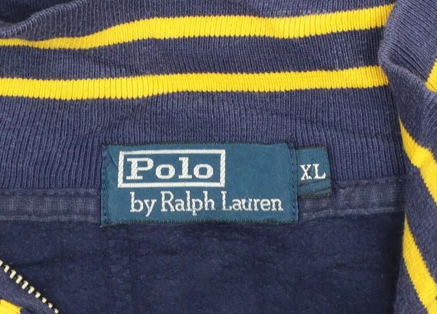 Polo Ralph Lauren Men's Blue XL 1/4 Zip Sweatshirt Mock Neck