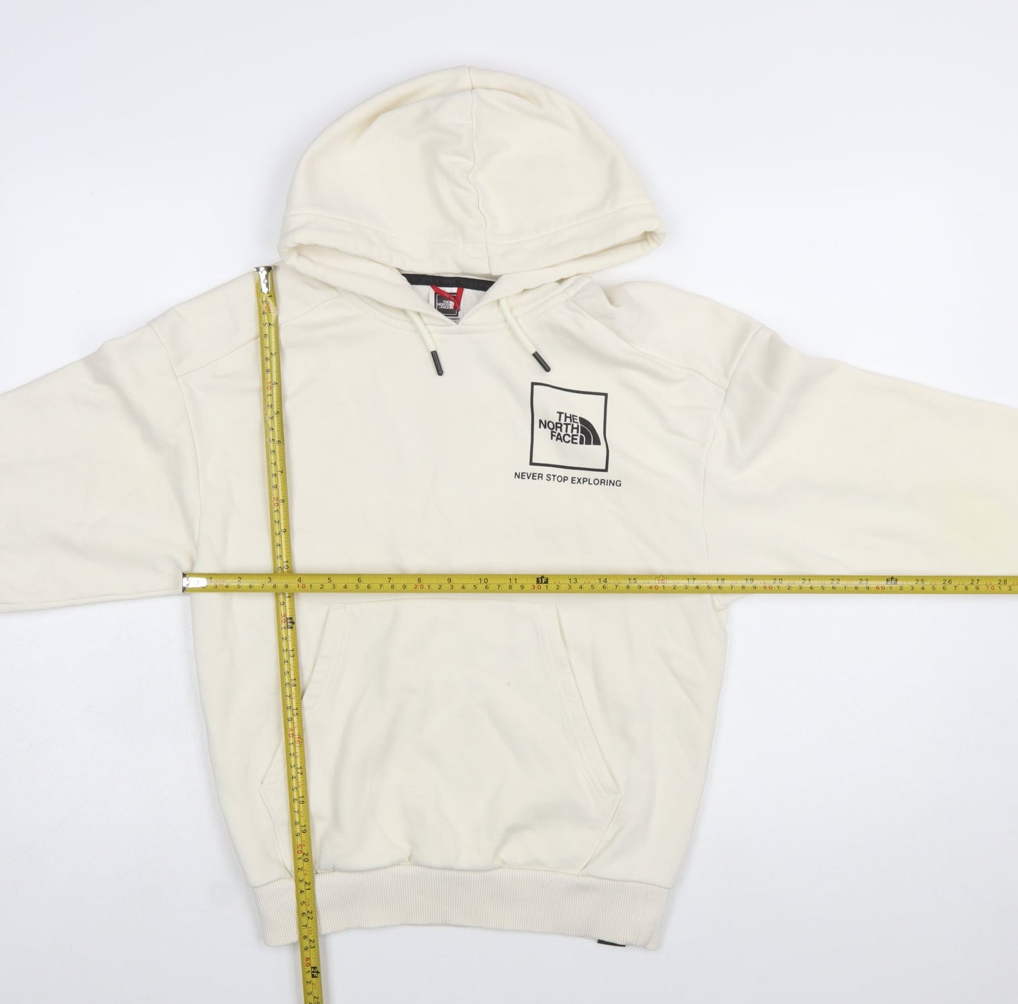 The North Face Womens Ivory Pullover Hoodie Small Cotton Blend