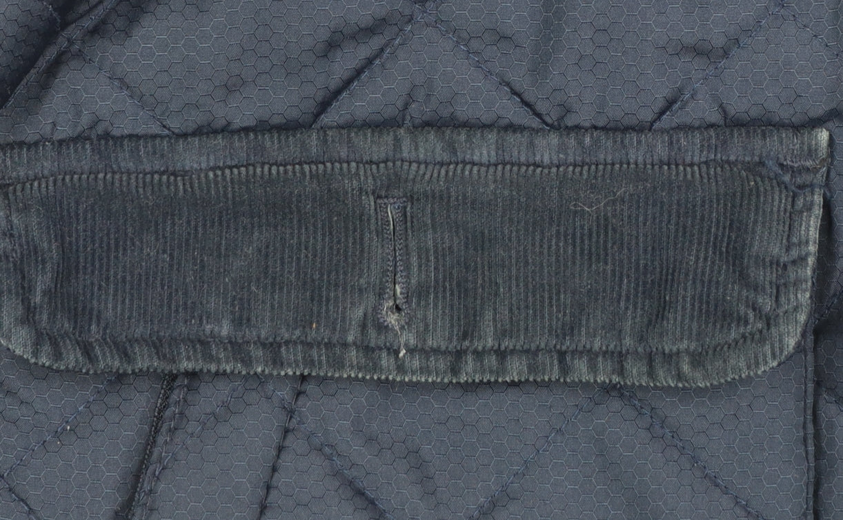 Nicholas Deakins Men's Blue Quilted Hooded Jacket XL