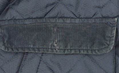 Nicholas Deakins Men's Blue Quilted Hooded Jacket XL