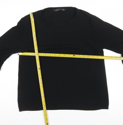 Zara Woman Black Bell Sleeve Blouse XS Women's Woven Top