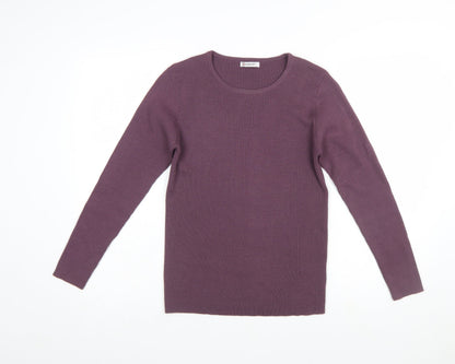 Damart Women’s Purple Crew Neck Knit Pullover Jumper M