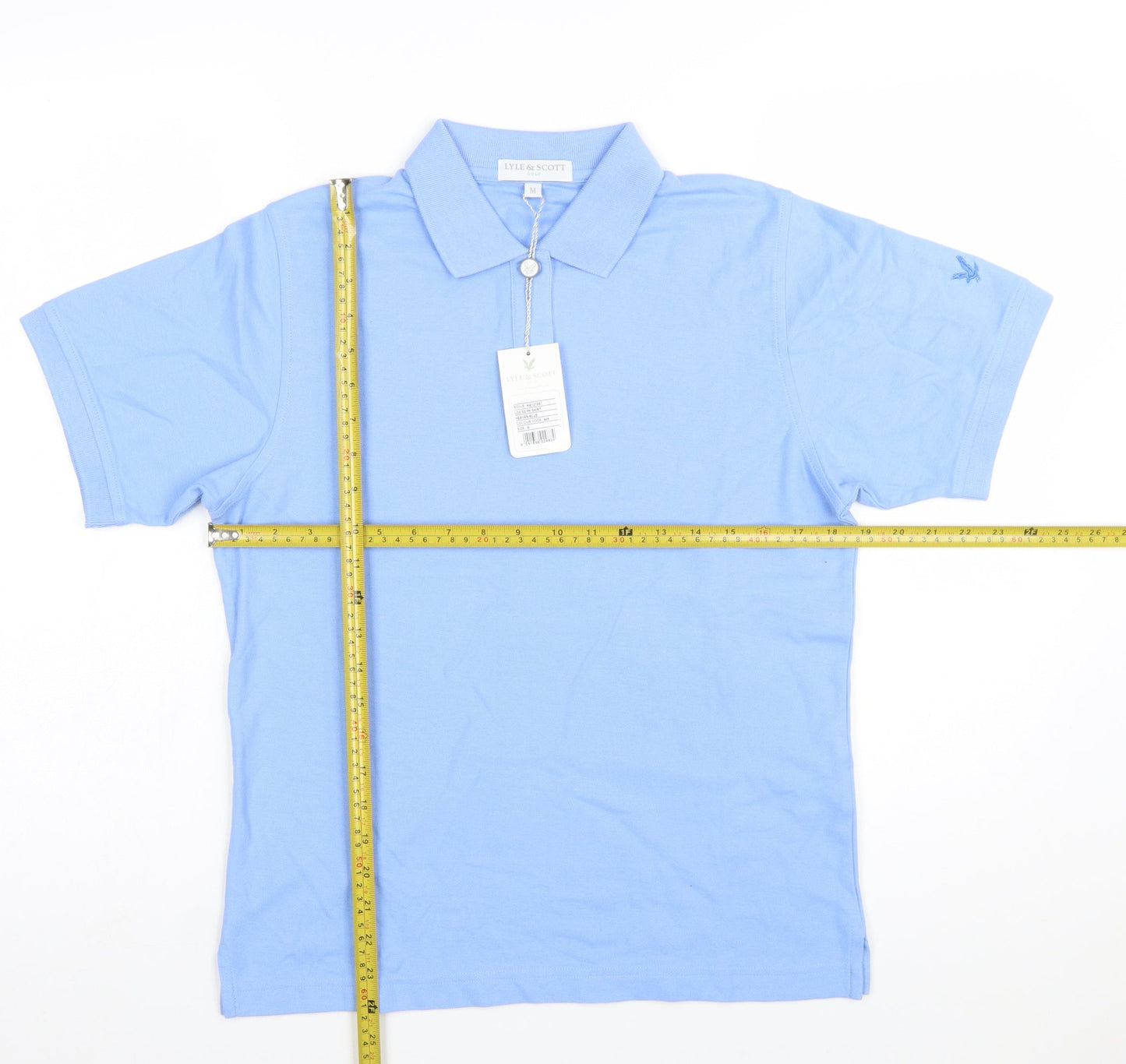 Lyle & Scott Men's Blue Regular Fit Golf Polo Shirt Size M