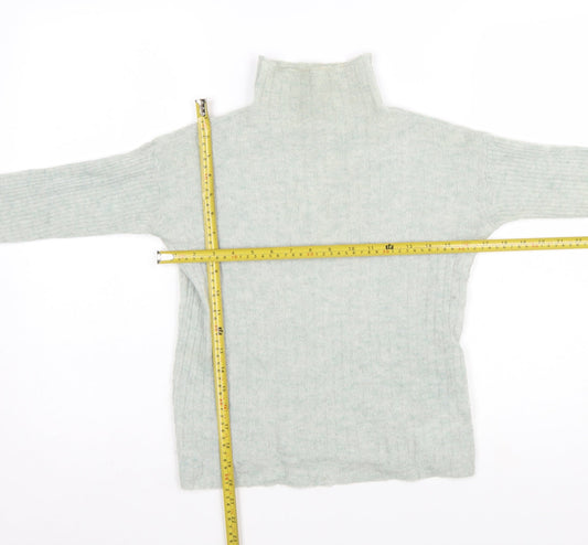 Jigsaw Women’s Grey Alpaca Wool Roll Neck Jumper XS