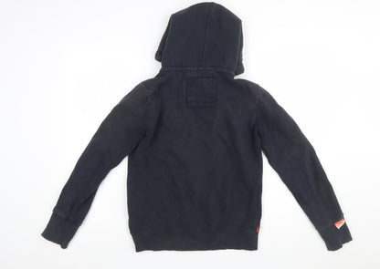Superdry Men’s Black Full Zip Hoodie Medium Orange Label