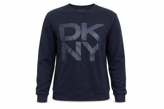 DKNY Women's Navy Blue Cotton Blend Pullover Sweatshirt M