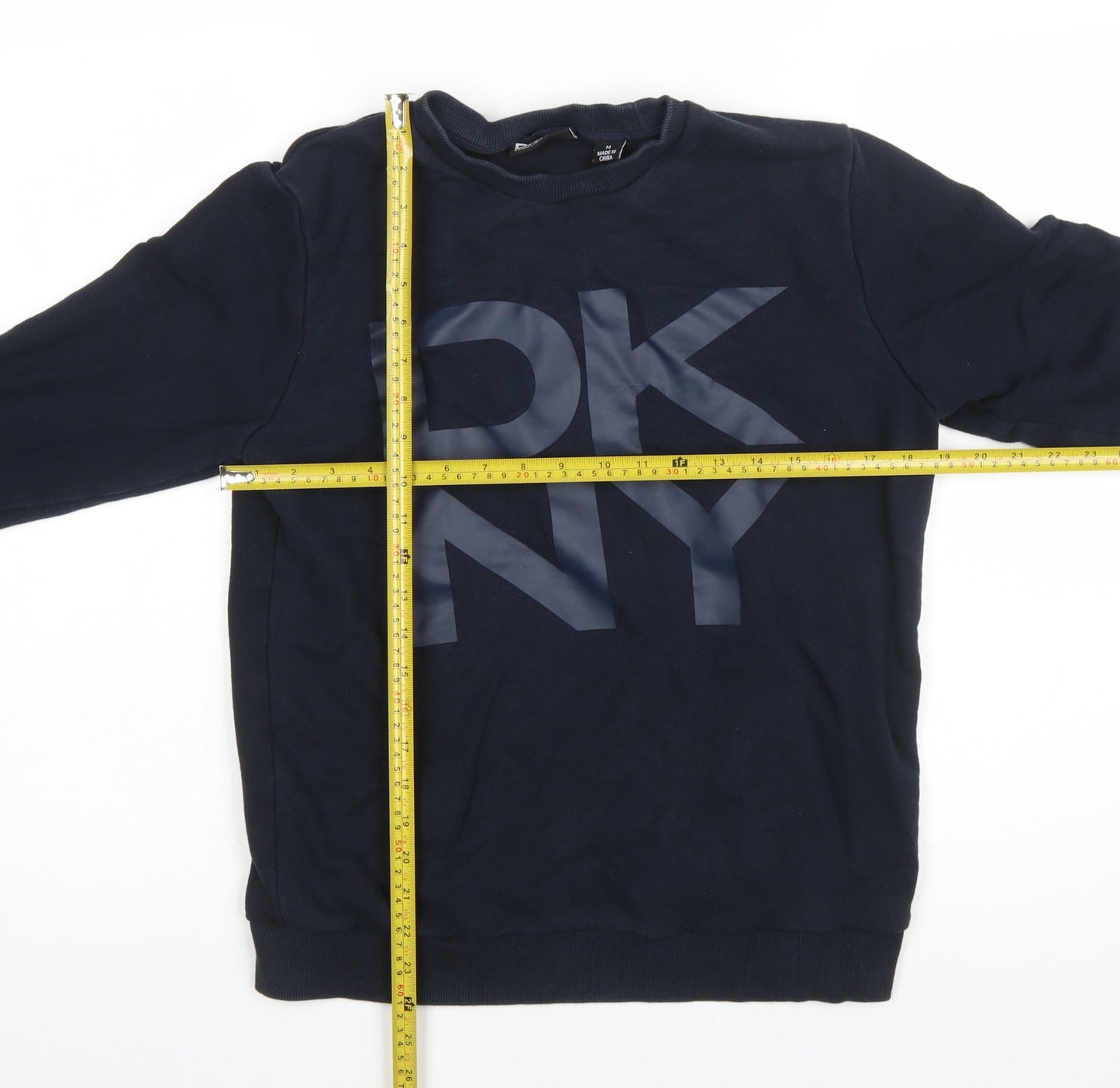 DKNY Women's Navy Blue Cotton Blend Pullover Sweatshirt M