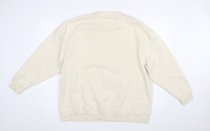 Def Leppard Women's Beige Graphic Crew Neck Sweatshirt Size M 12/14