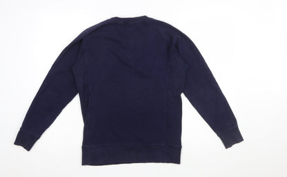 Polo Ralph Lauren Women's Navy Blue Cotton Blend Pullover Sweatshirt M