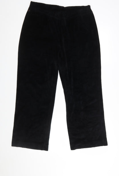 Ralph Lauren Women’s Black Velvet Straight Leg Trousers Size L