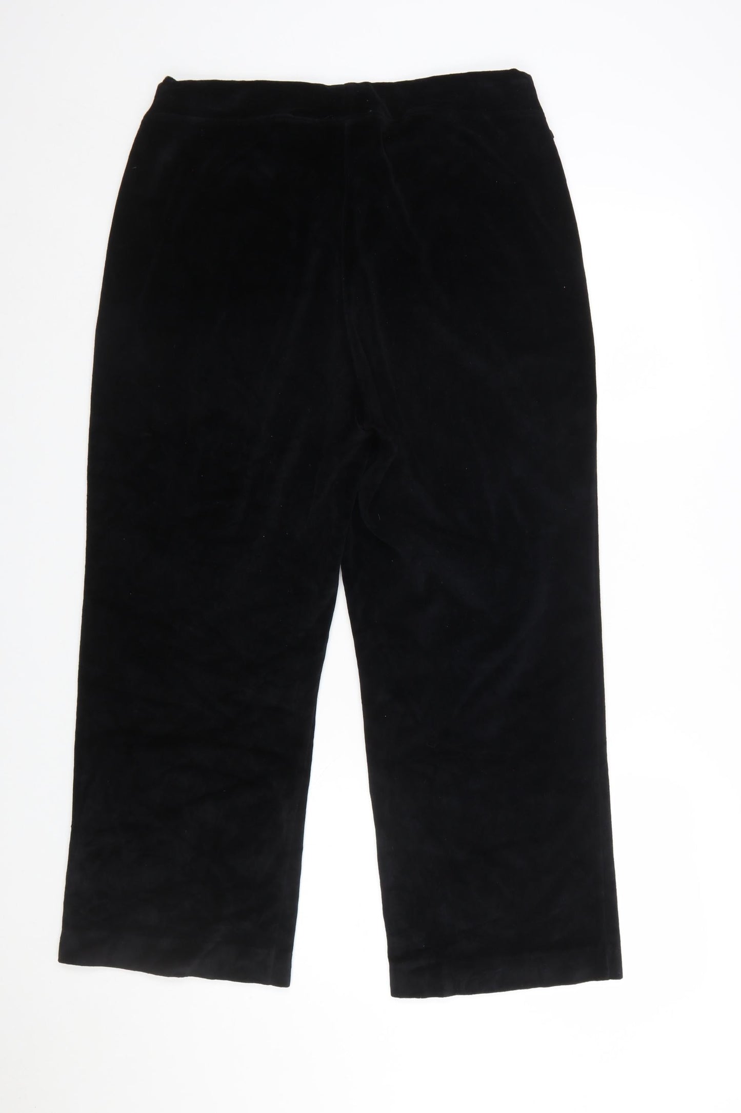 Ralph Lauren Women’s Black Velvet Straight Leg Trousers Size L