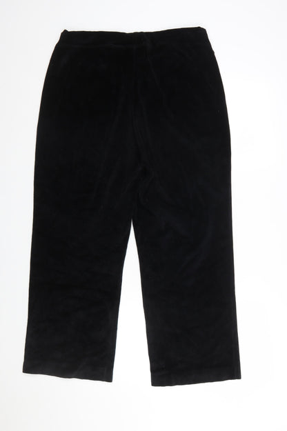 Ralph Lauren Women’s Black Velvet Straight Leg Trousers Size L