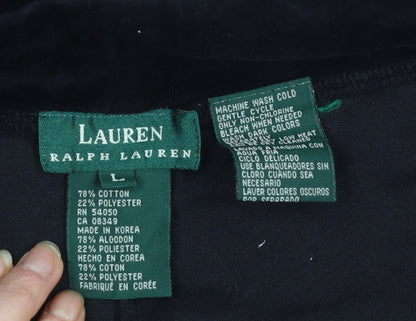 Ralph Lauren Women’s Black Velvet Straight Leg Trousers Size L