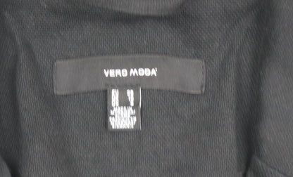 Vero Moda Womens Black Regular Fit Single-Breasted Blazer Size 12