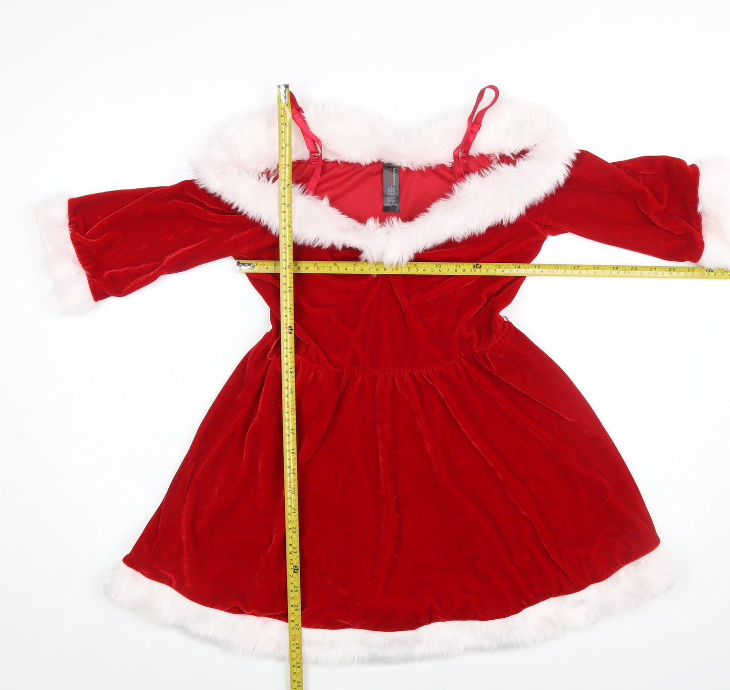 Ann Summers Women’s Red Velvet Off Shoulder Christmas Dress M