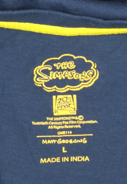 Primark Men’s Blue The Simpsons Homer Mr Plow Long Sleeve T-Shirt Size L