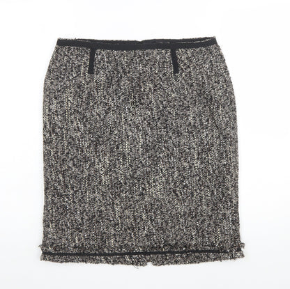 Talbots Women’s Black Tweed Straight Pencil Skirt 16P Petite Lined