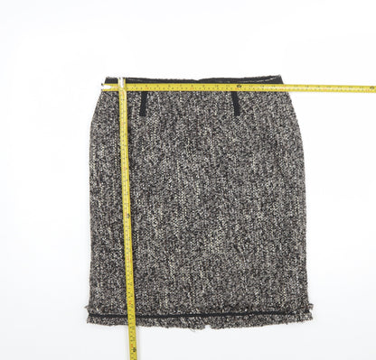 Talbots Women’s Black Tweed Straight Pencil Skirt 16P Petite Lined