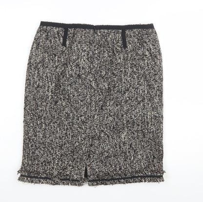 Talbots Women’s Black Tweed Straight Pencil Skirt 16P Petite Lined