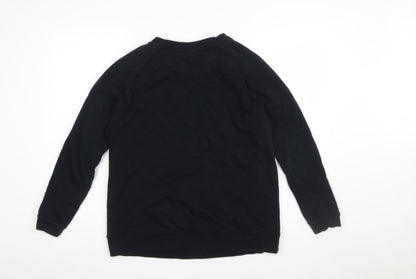 Nike Womens Black Medium Pullover Crew Neck Sweatshirt