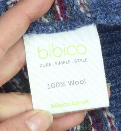 Bibico Women's Multicoloured Wool Chunky Knit Cardigan S