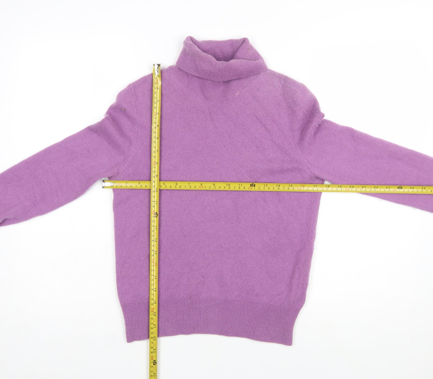 Marks and Spencer Women Purple Roll Neck 100% Cashmere Jumper Size 10