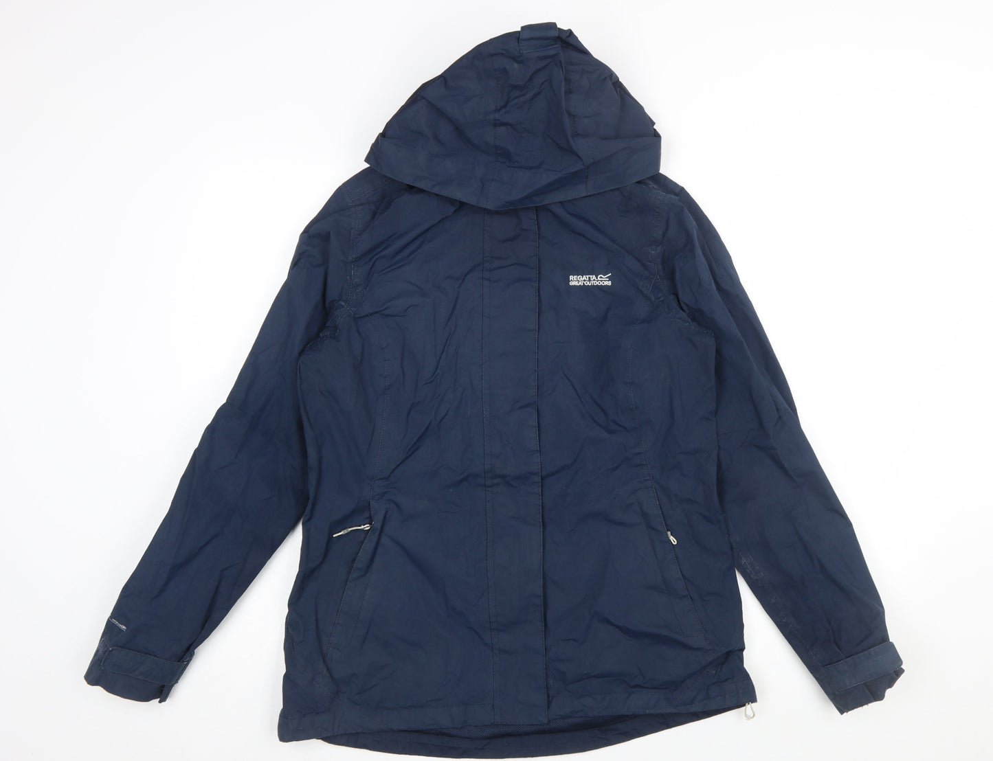 Regatta Women's Blue Waterproof Hooded Rain Jacket Size 12