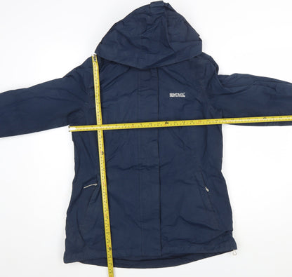 Regatta Women's Blue Waterproof Hooded Rain Jacket Size 12