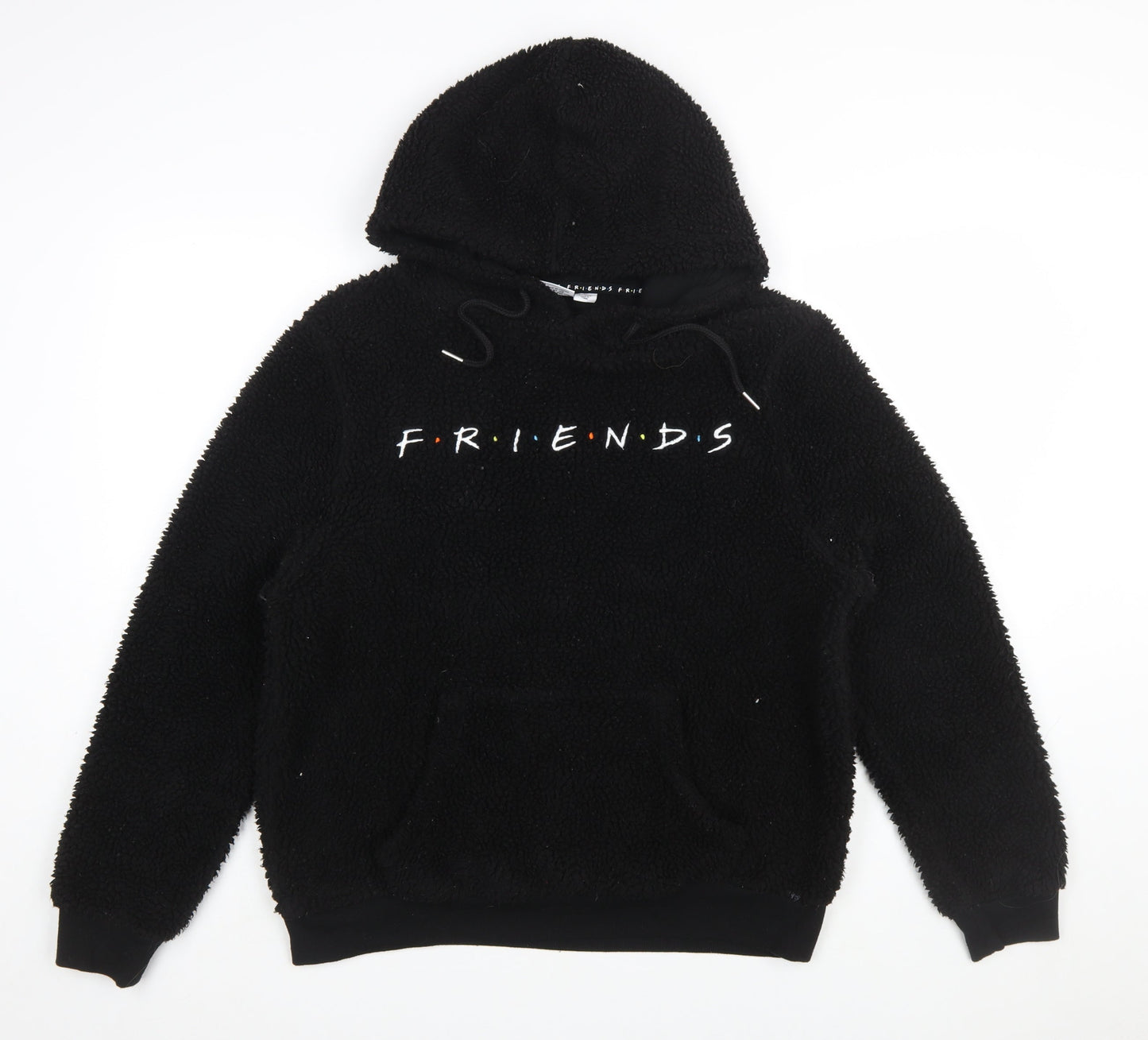 Primark Womens Black Friends Hoodie Size 12/14 Fleece Pullover