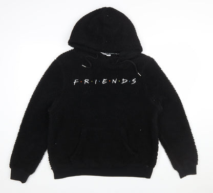 Primark Womens Black Friends Hoodie Size 12/14 Fleece Pullover