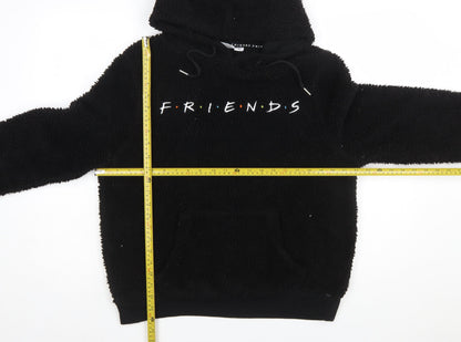 Primark Womens Black Friends Hoodie Size 12/14 Fleece Pullover
