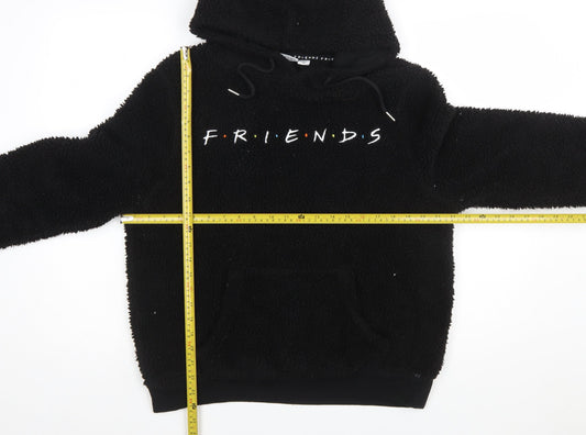 Primark Womens Black Friends Hoodie Size 12/14 Fleece Pullover