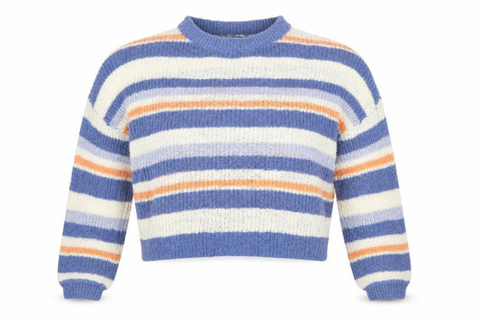 Pull&Bear Women’s Multicoloured Striped Chunky Knit Jumper Size 12