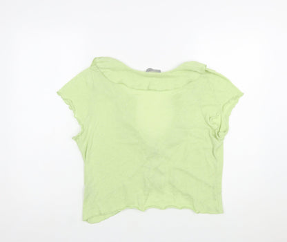 Marks and Spencer Per Una Green Ruffle Cardigan Women Size 18