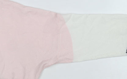 Phase Eight Womens Pink Cream Navy Colour Block Jumper XS