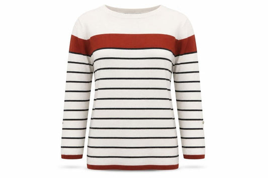 Stradivarius Women’s Multicoloured Striped Jumper Size 10 Crew Neck