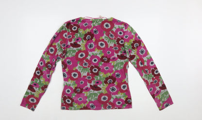 Seasalt Women’s Multicoloured Floral Knit Button Cardigan Size 8