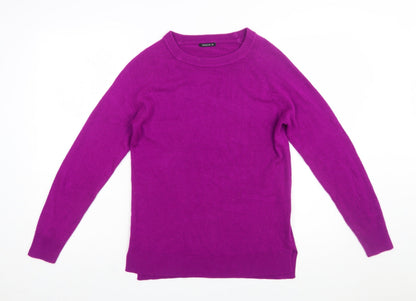 Roman Women Purple Size 10 Acrylic Long Sleeve Pullover Jumper