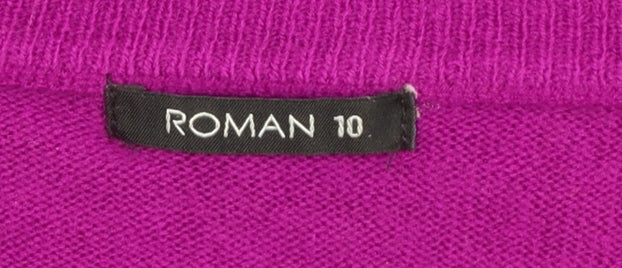 Roman Women Purple Size 10 Acrylic Long Sleeve Pullover Jumper