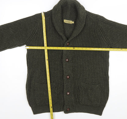 P.G. Field Men's Green Chunky Knit Cardigan Jumper M